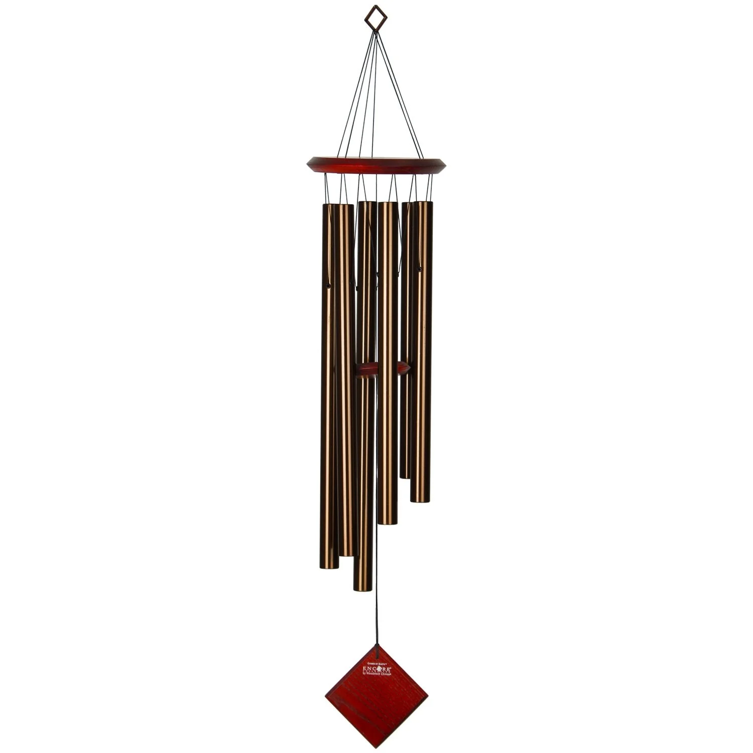 Woodstock Percussion 37 Inch Chimes of Earth Wind Chime - Bronze - Engravable Sail