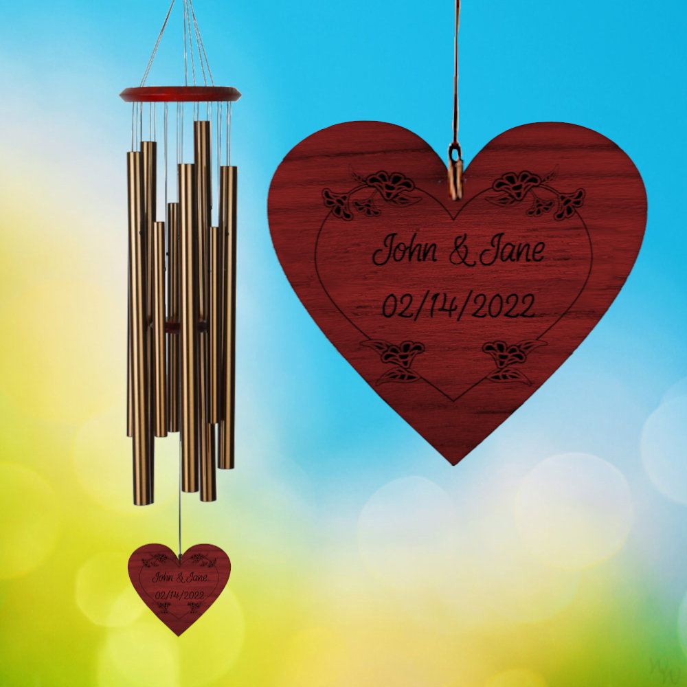 40 Inch Chimes of the Eclipse Wind Chime - Bronze - Blossom Heart Sail