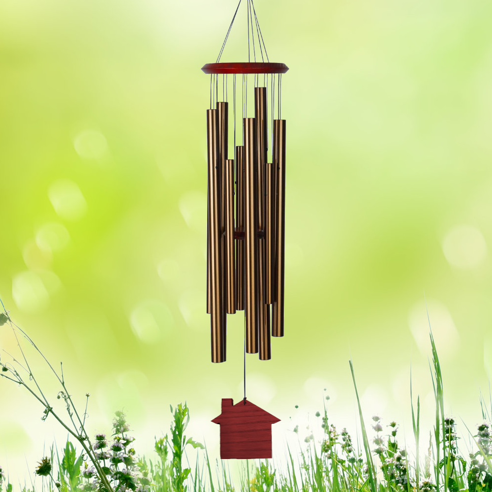 40 Inch Chimes of the Eclipse Wind Chime - Bronze - House Sail