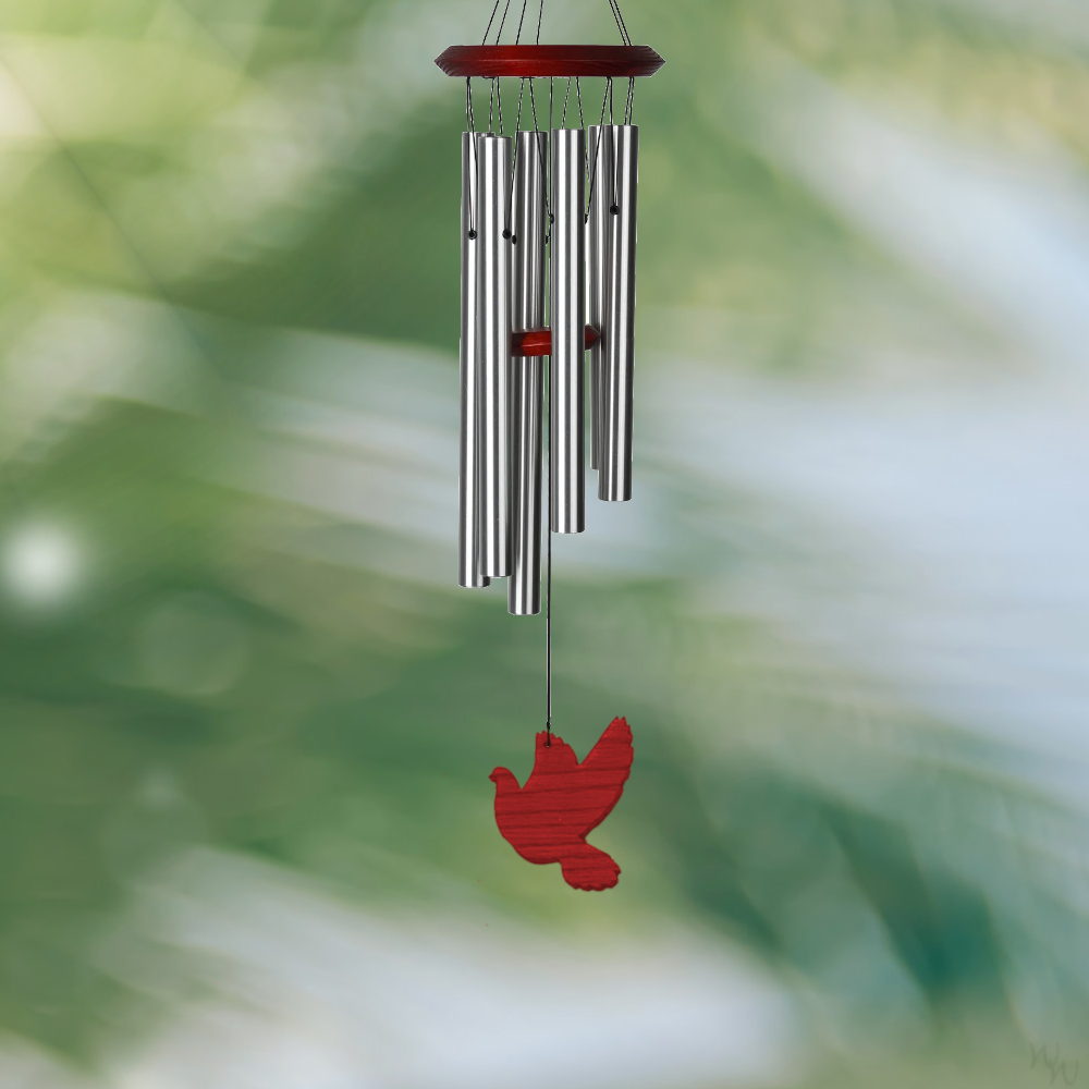 27 Inch Chimes of Pluto Wind Chime - Silver - Dove Sail