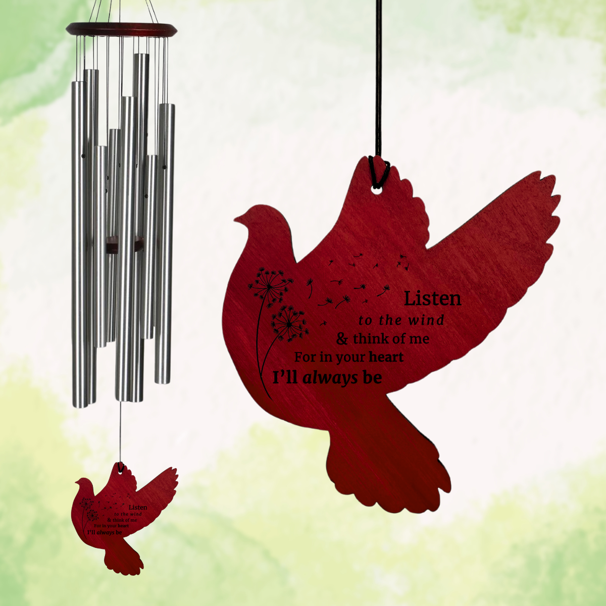 Woodstock Percussion 40 Inch Chimes of the Eclipse Wind Chime - Dandelion Dove