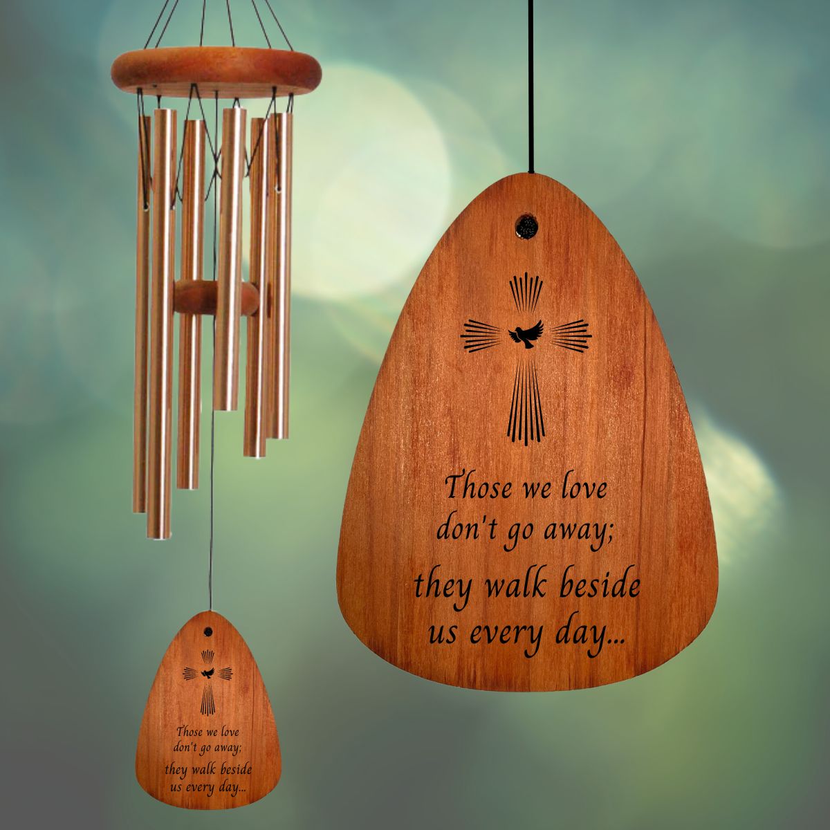 Festival 24-inch 6-Tube Wind chime in Copper - Those we love don't go away...