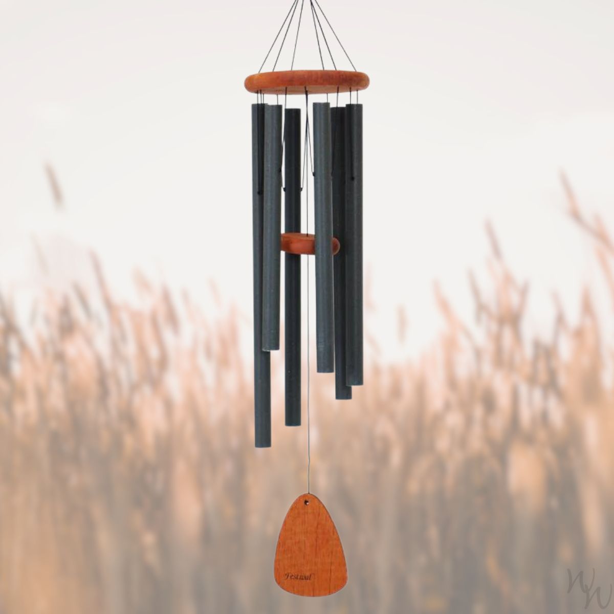 Festival 42-inch 6-Tube Wind Chime in Forest Green