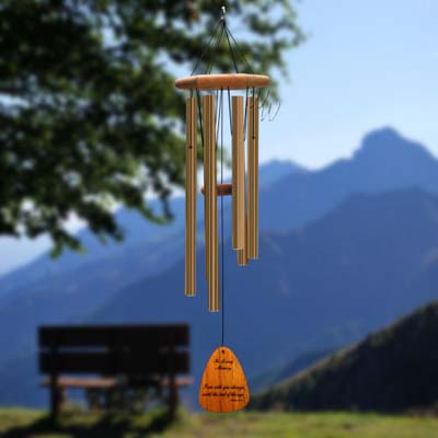 In Loving Memory 30 Inch Windchime - I am with you always - Bronze