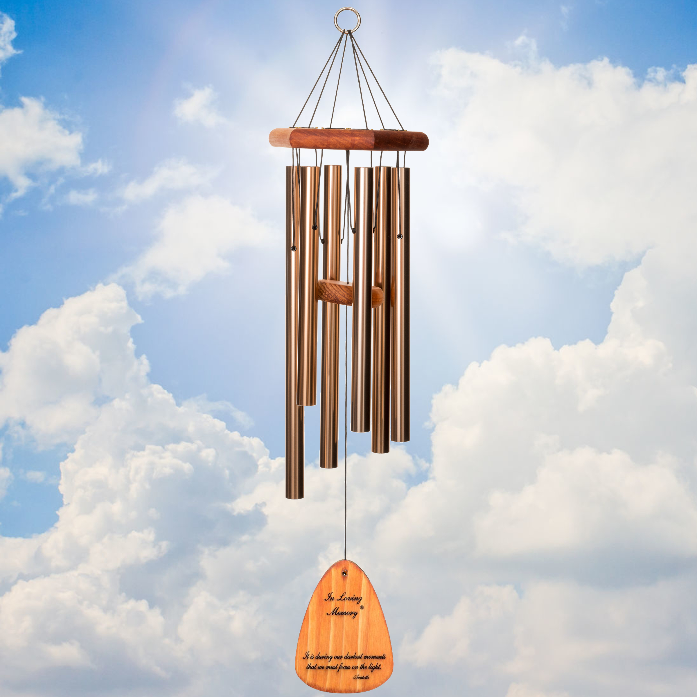 In Loving Memory 30 Inch Windchime - It is during our darkest moments... in Bronze
