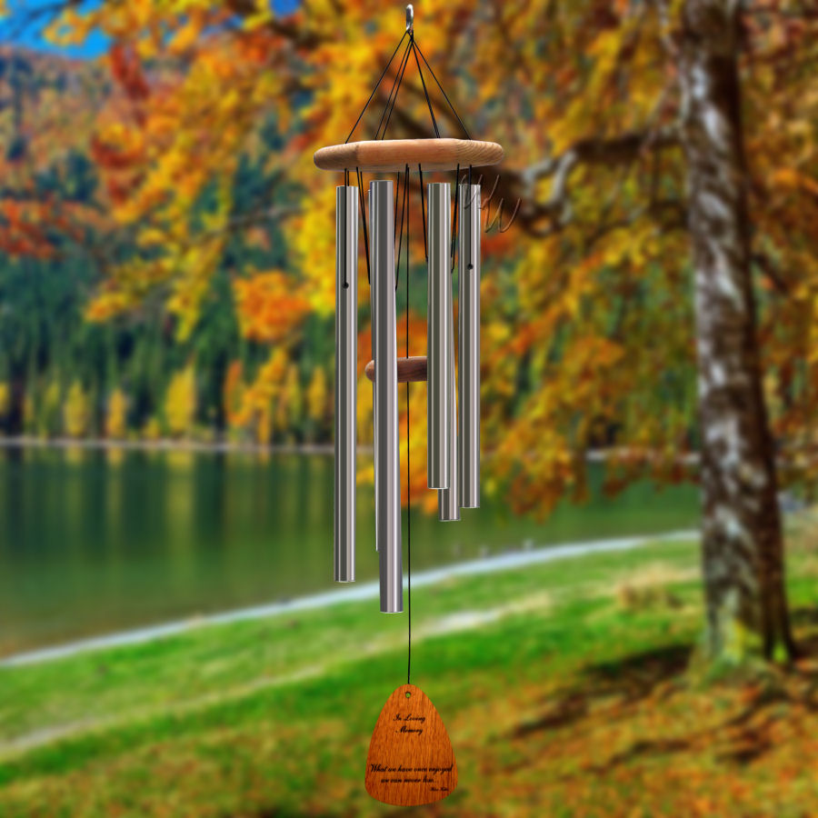 In Loving Memory 42 Inch Windchime - What we have once enjoyed - Silver