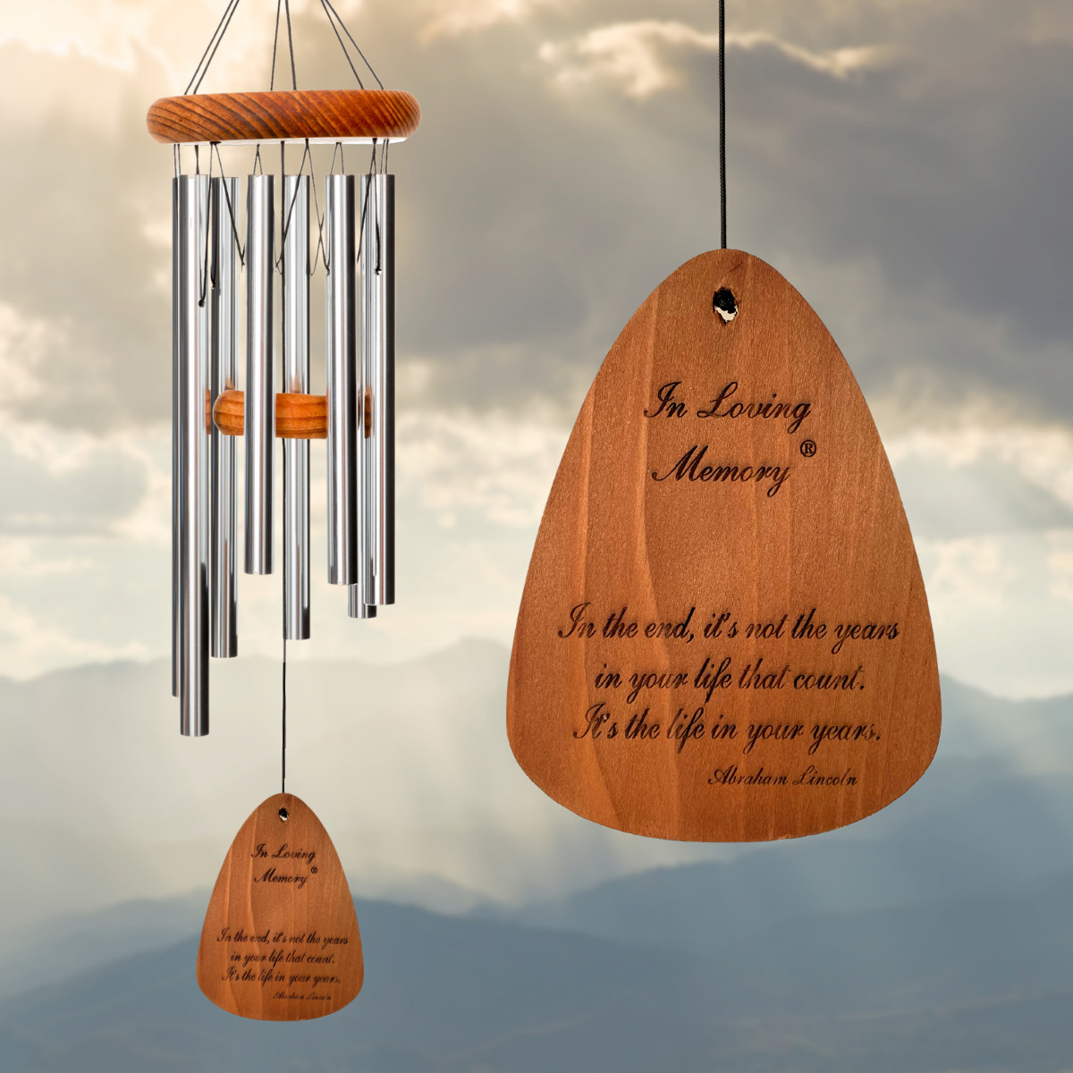 US Semi Truck Memorial Wind Chimes Custom, Trucker Remembrance