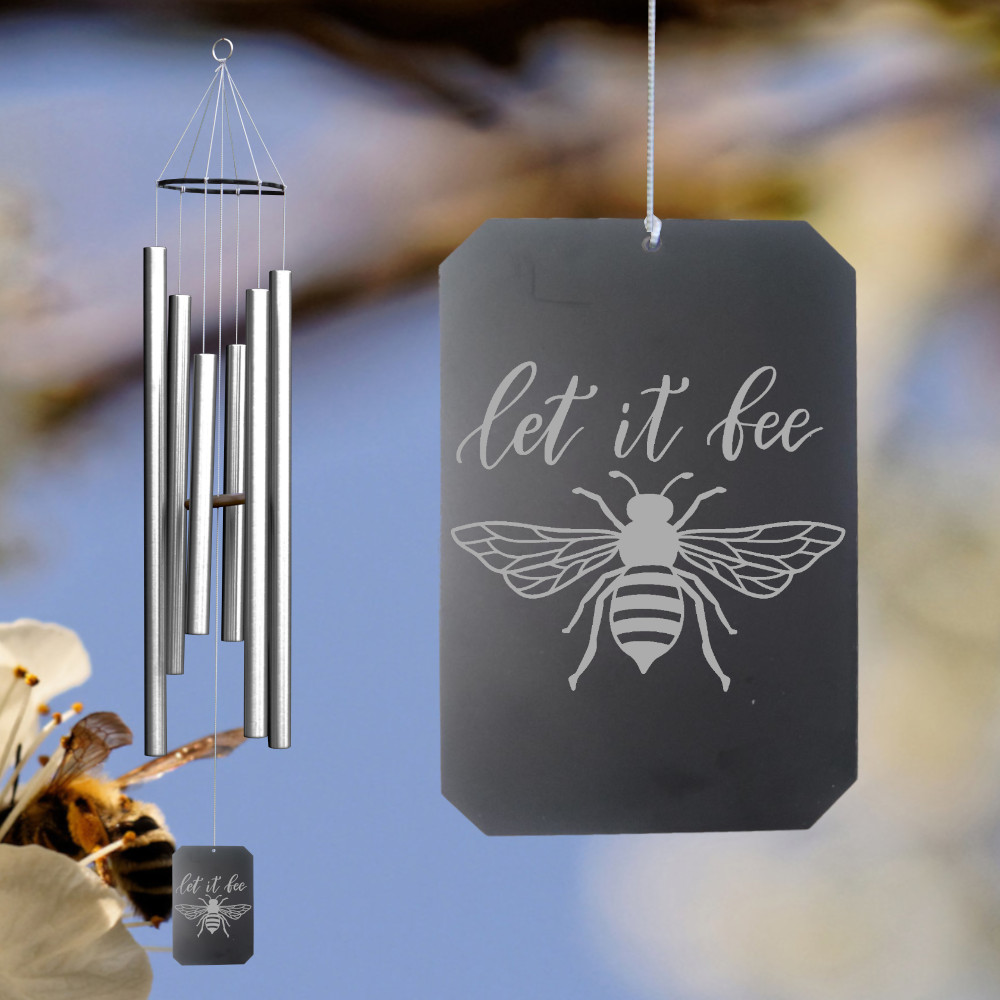 Premium Amazing Grace 46 Inch Wind Chime - Silver - Let It Bee Sail