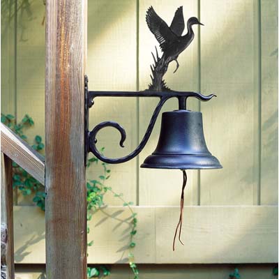 Large Country Bell with Black Duck Finial
