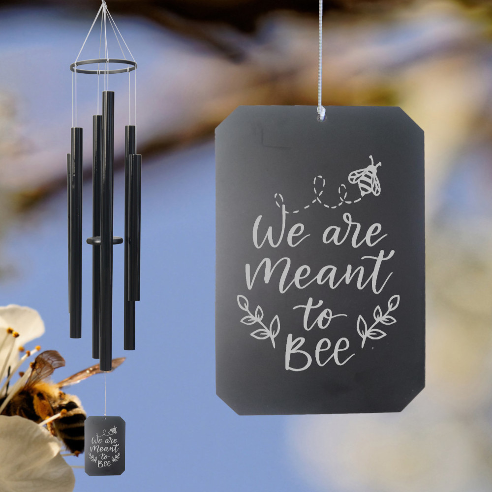 Premium Amazing Grace 46 Inch Wind Chime - Black - Meant To Bee