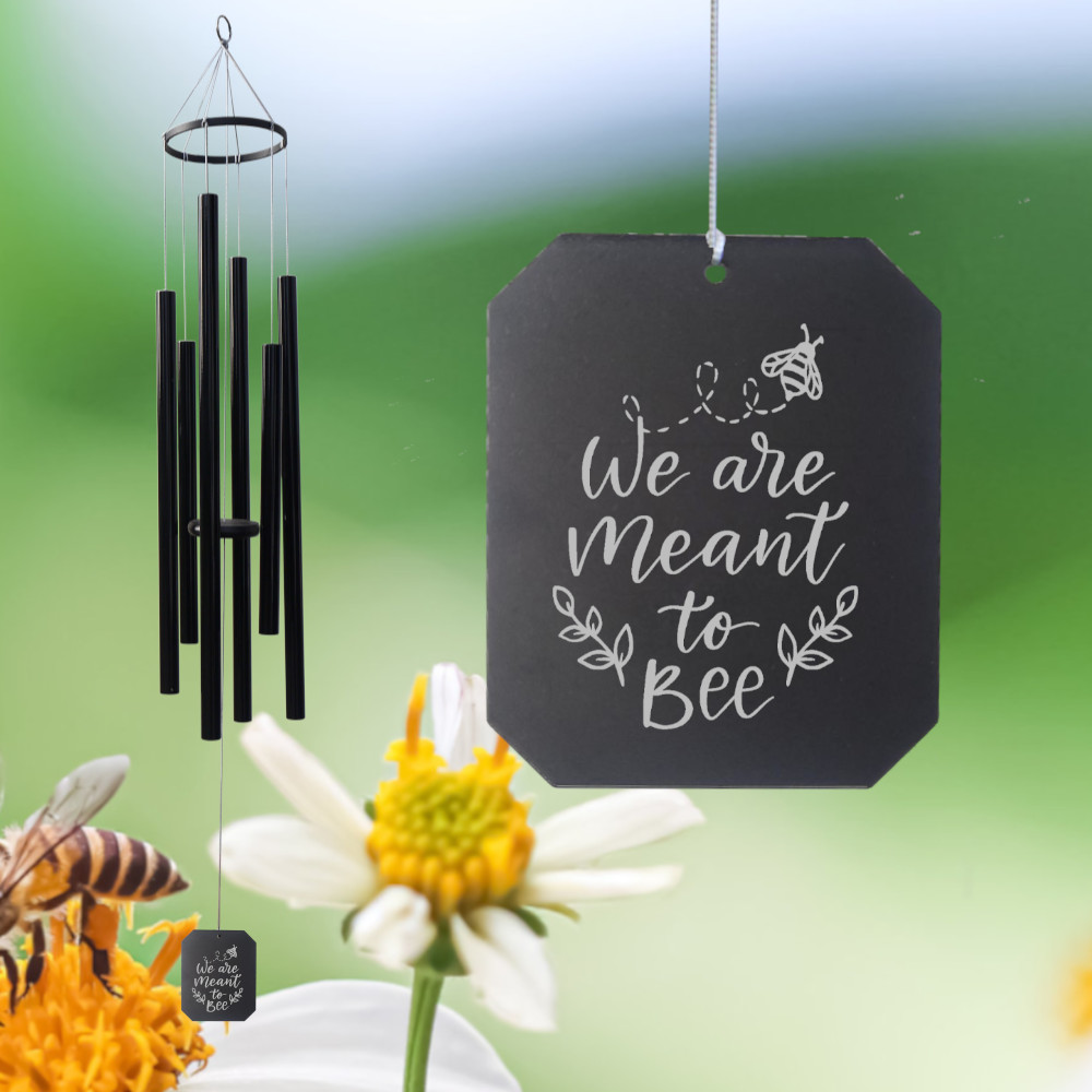 Premium Amazing Grace 36 Inch Wind Chime - Black - Meant to bee Sail
