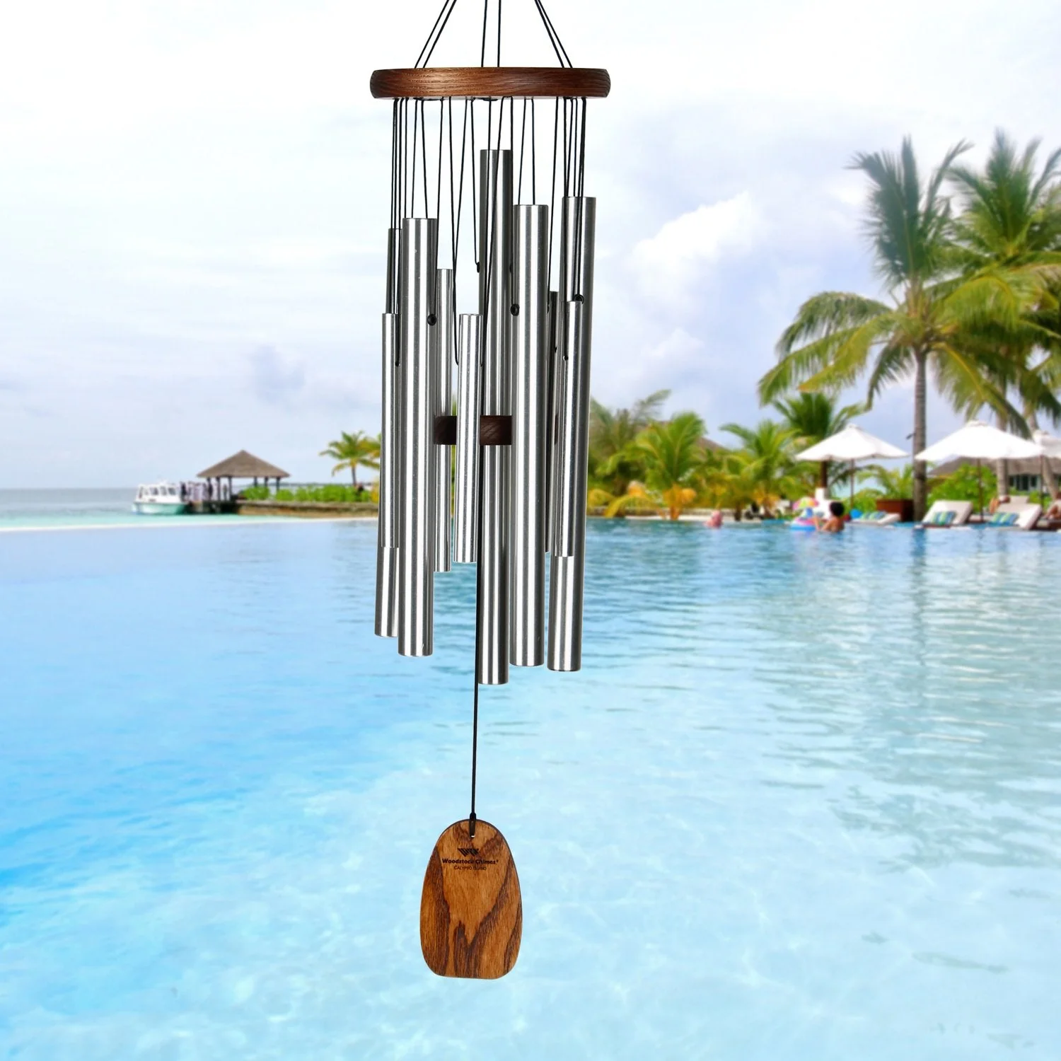 Woodstock Percussion 24 Inch Magical Mystery Wind Chime - Calypso Island - Engravable Sail