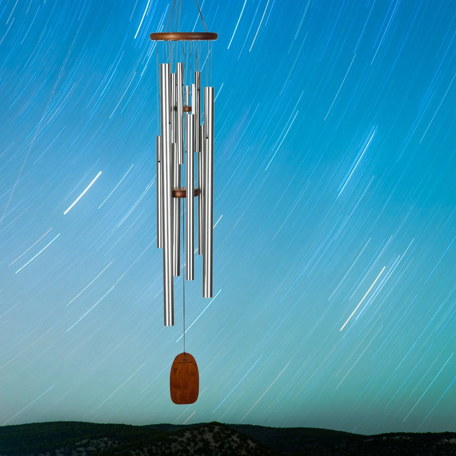Woodstock Percussion 55 Inch Magical Mystery Wind Chime - Space Odyssey - Engravable Sail