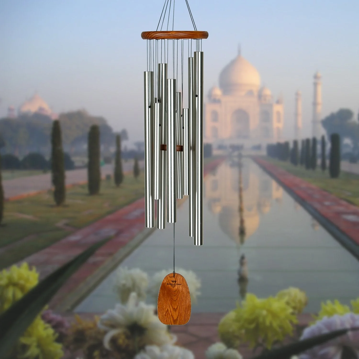 Woodstock Percussion 39 Inch Magical Mystery Wind Chime - Taj Mahal - Engravable Sail