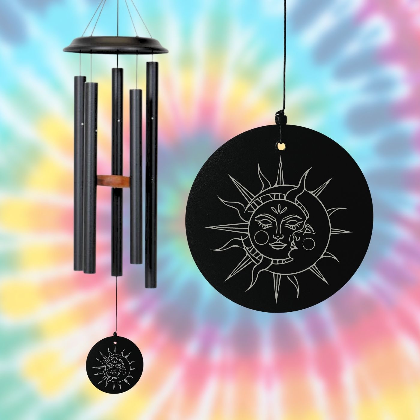 Shenandoah Melodies Black Sun & Moon Wind Chime - Scale Of D