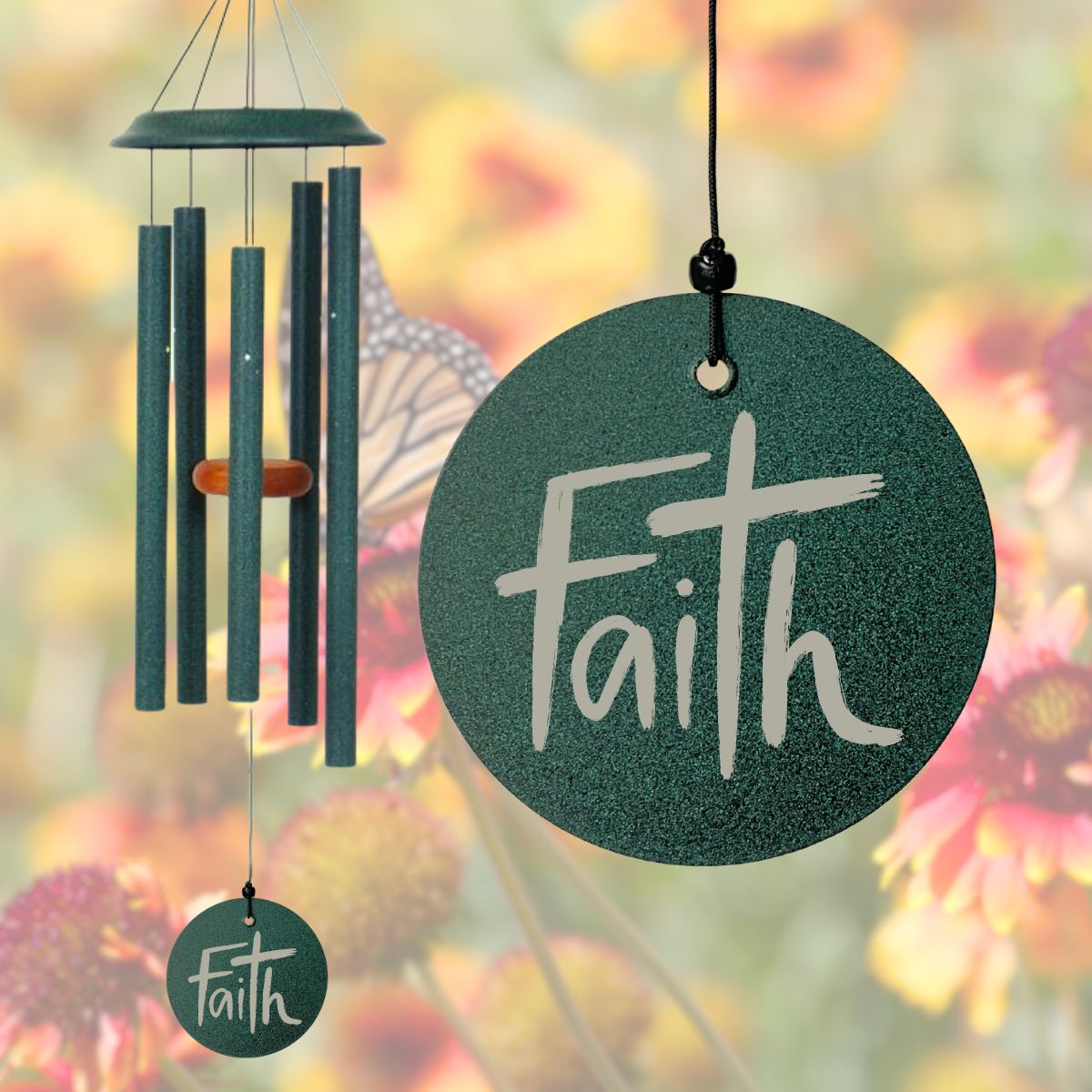 Shenandoah Melodies 35 Inch Green Wind Chime - Faith