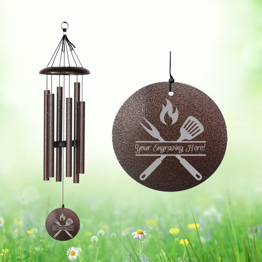 Corinthian Bells 27 Inch Copper Vein Wind Chime - Scale Of C - Grill
