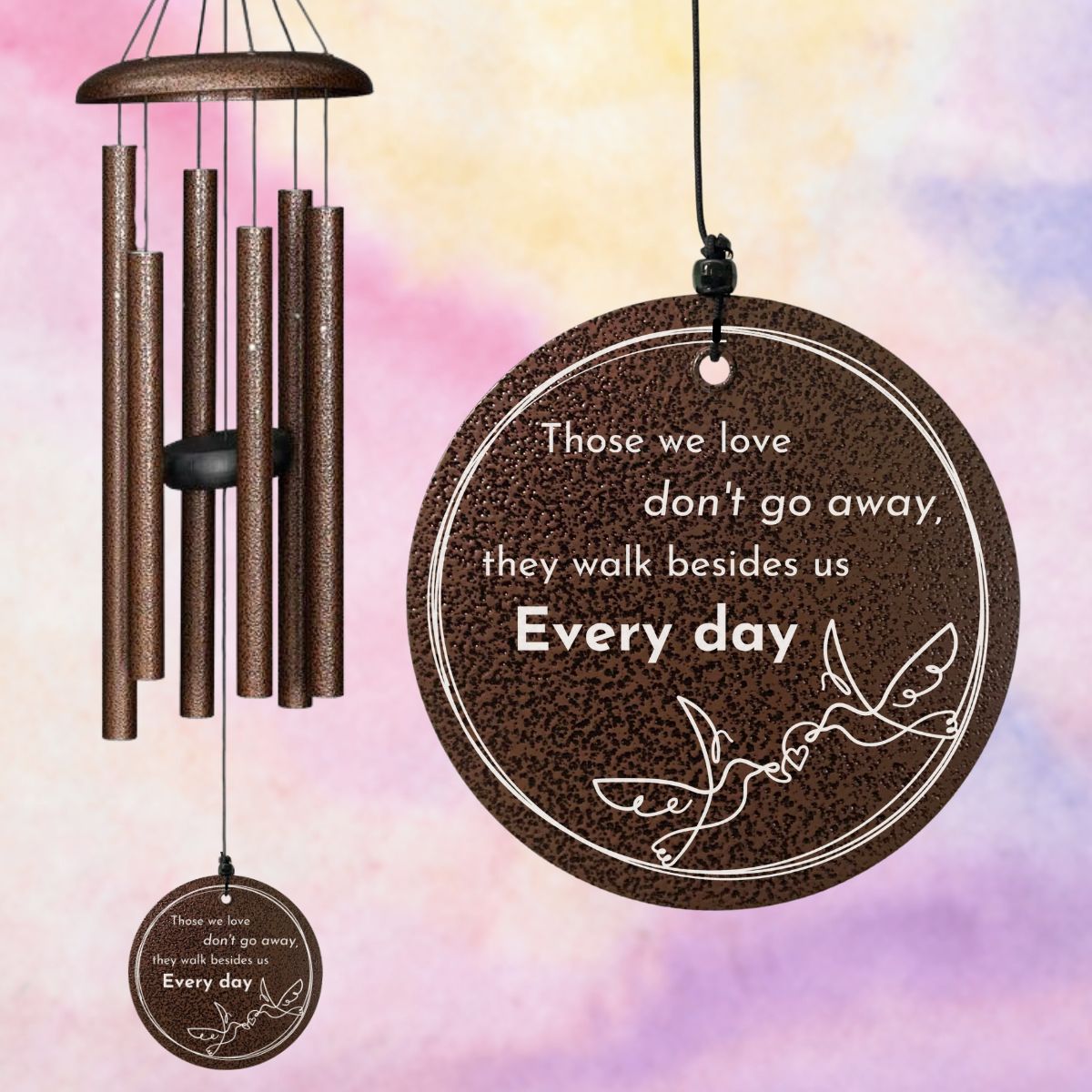 Corinthian Bells 27" Copper Vein Wind Chime - Those We Love Don't Go Away