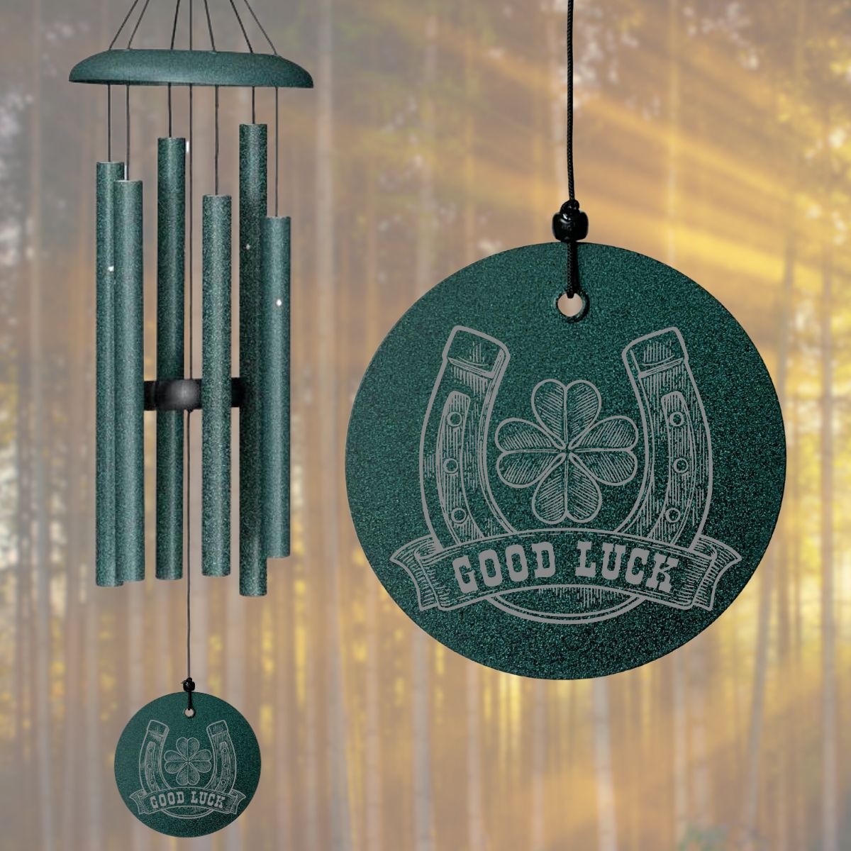Corinthian Bells 27 Inch Green Wind Chime - Scale Of C - Good Luck