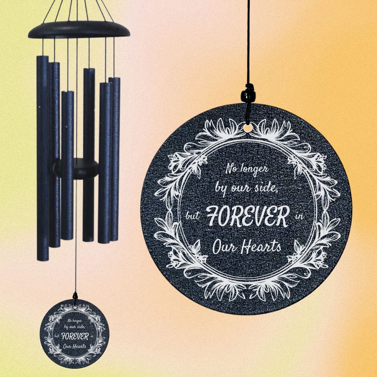 Corinthian Bells 27 Inch Midnight Blue Wind Chime - Forever in Our Hearts