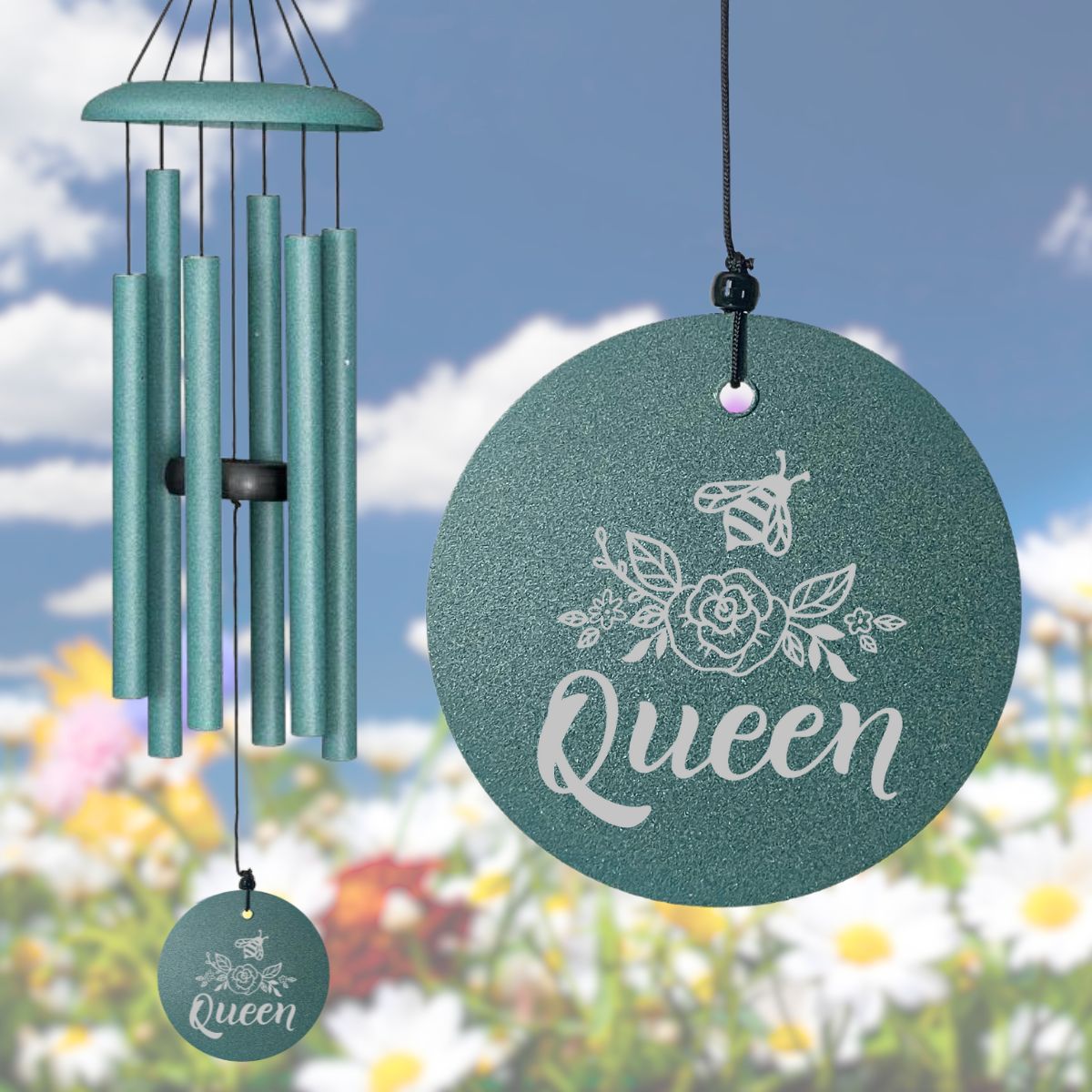 Corinthian Bells 27 Inch Patina Green Wind Chime - Scale Of C - Queen Bee Sail