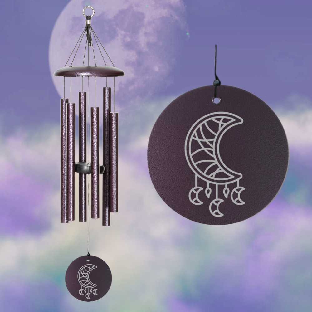 Corinthian Bells 27 Inch Plum Wind Chime - Scale Of C - Moon
