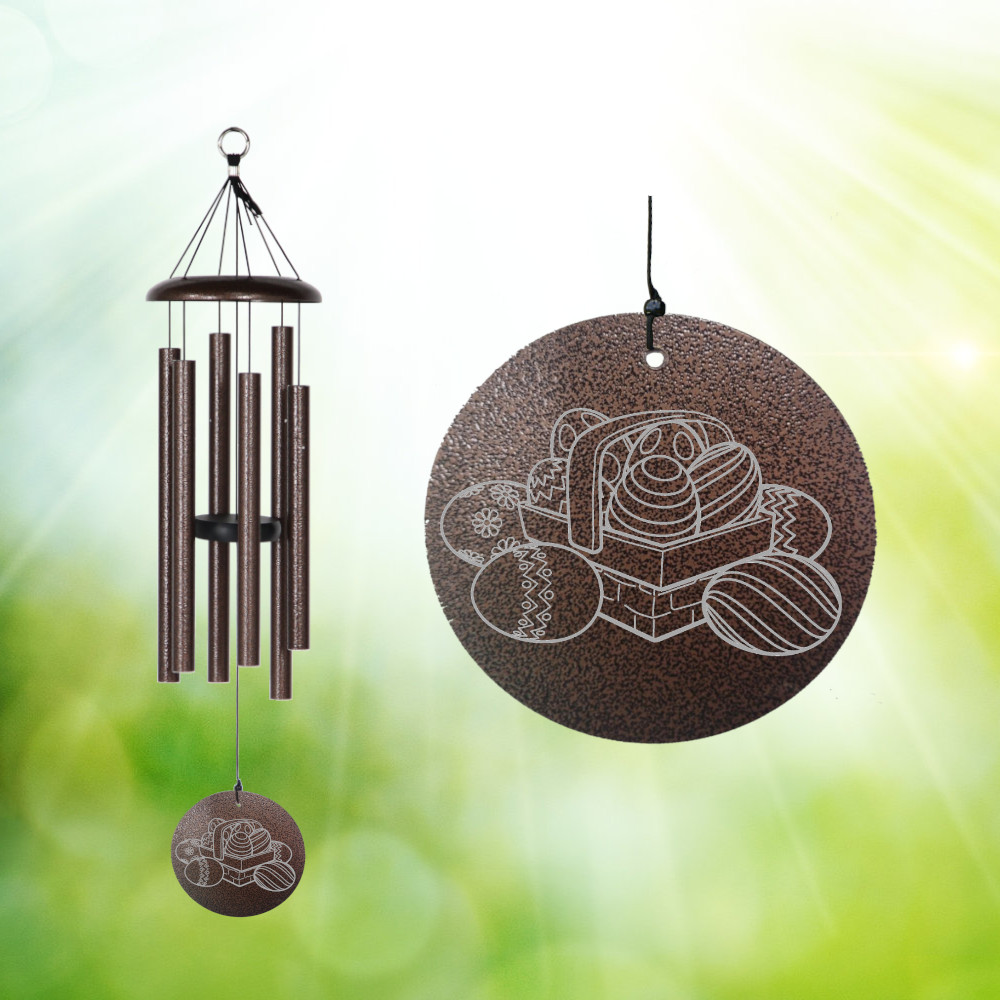 Corinthian Bells 30 Inch Copper Vein Wind Chime - Scale Of A - Egg Basket