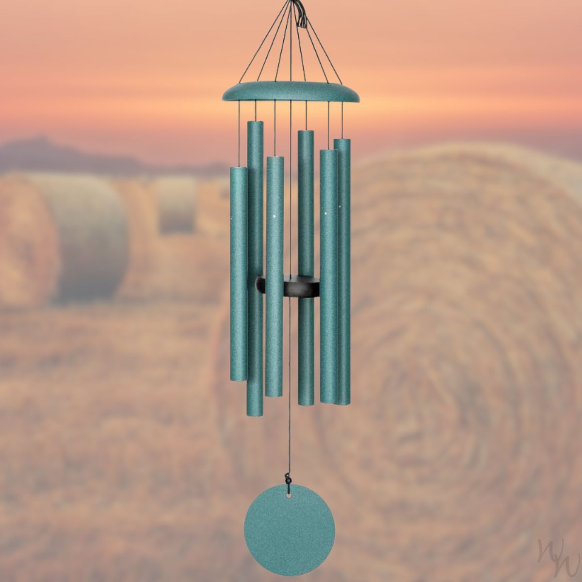Corinthian Bells 30 Inch Patina Green Wind Chime - Scale Of A
