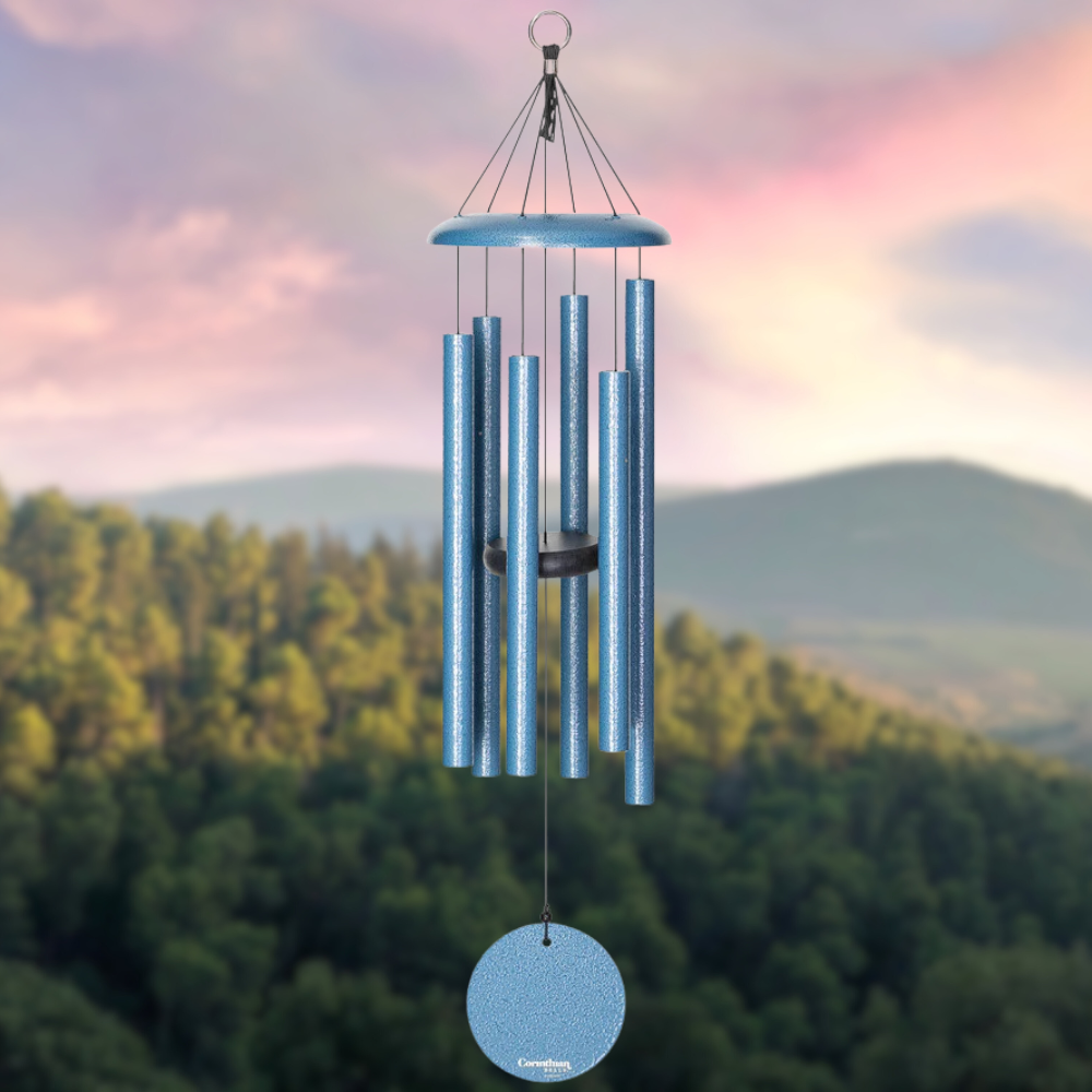 Corinthian Bells 30 Inch Sky Blue Wind Chime - Scale Of A