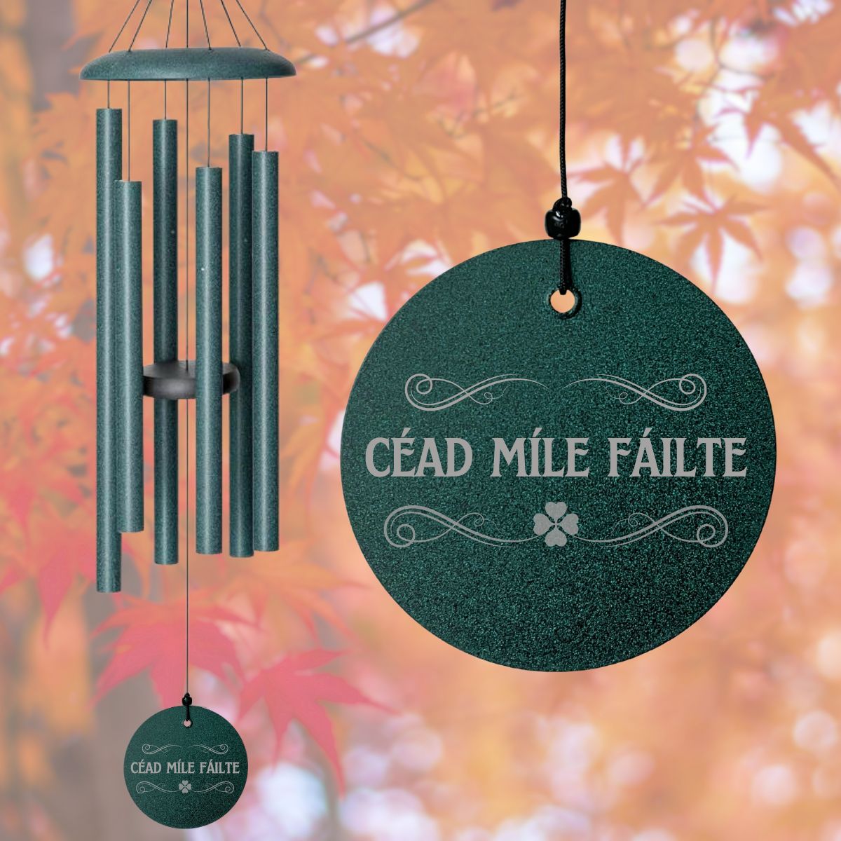 Corinthian Bells 36 Inch Green Wind Chime - Cead Mile Failte