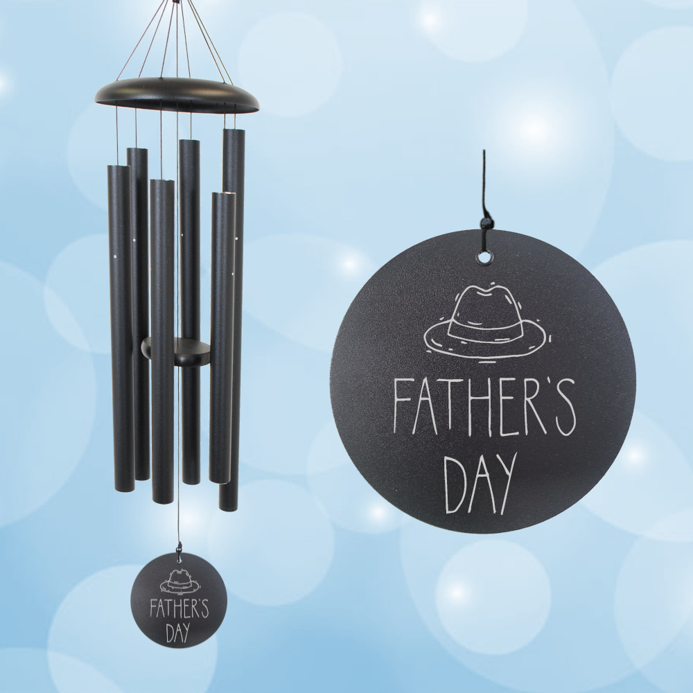 Corinthian Bells 44 Inch Black Wind Chime - Scale Of C - Father's Day Hat