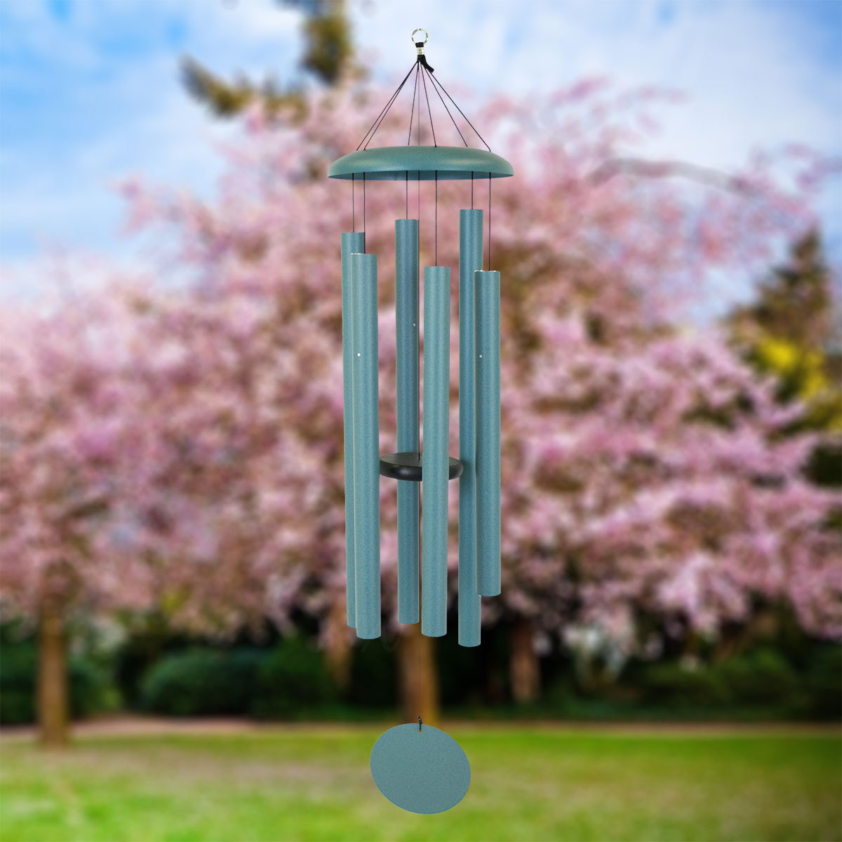 Corinthian Bells 56 Inch Patina Green Wind Chime - Scale Of G
