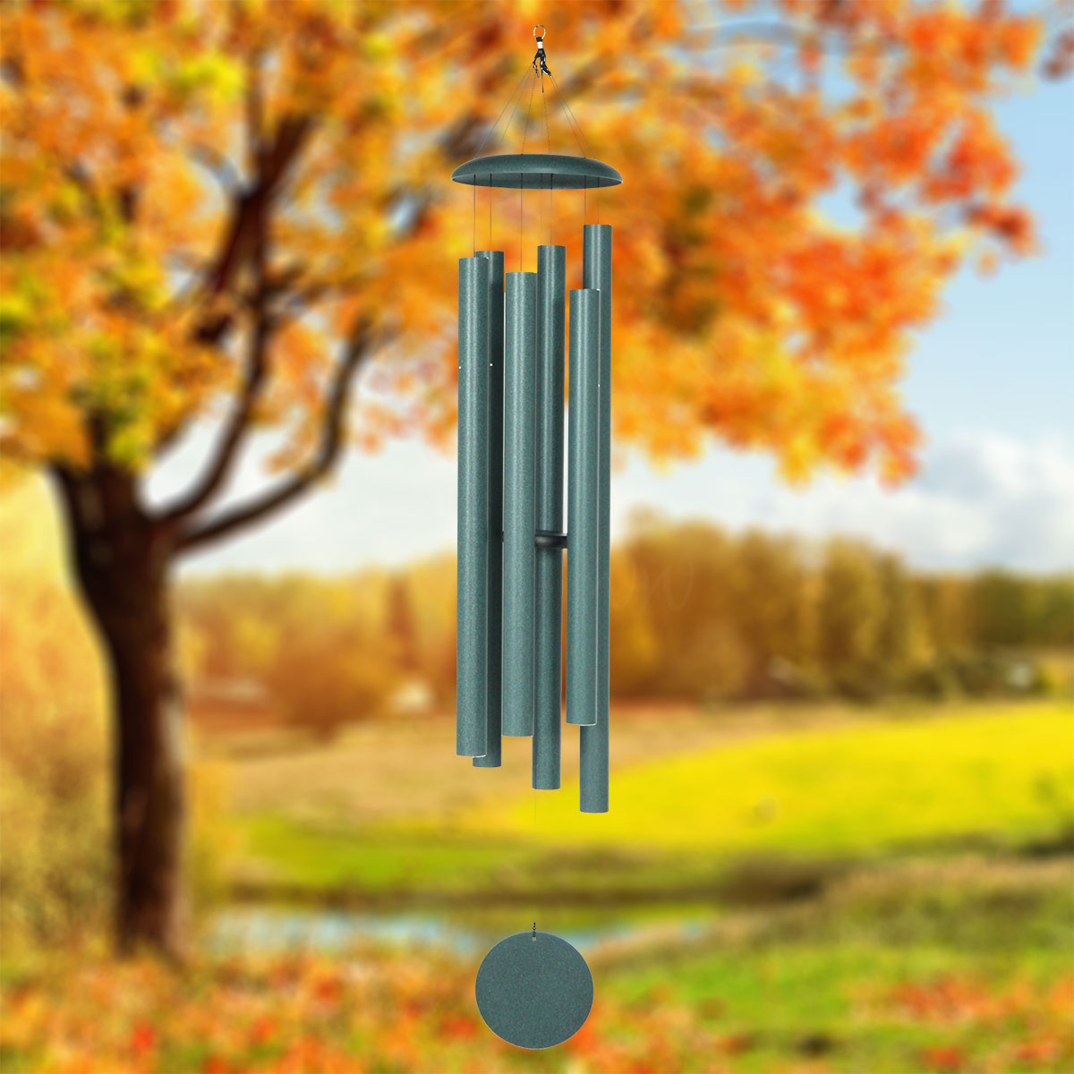 Corinthian Bells 78 Inch Green Wind Chime - Scale Of B