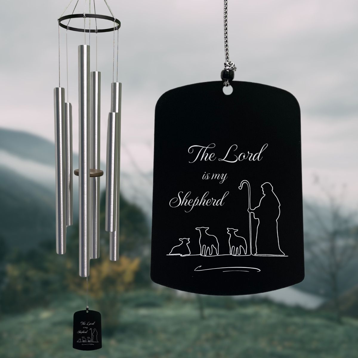 Premium Amazing Grace 55 Inch Wind Chime - The Lord is Our Shepherd