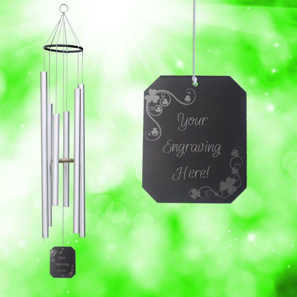 Premium Amazing Grace 36 Inch Wind Chime - Clover - Made by Grace Note Windchimes