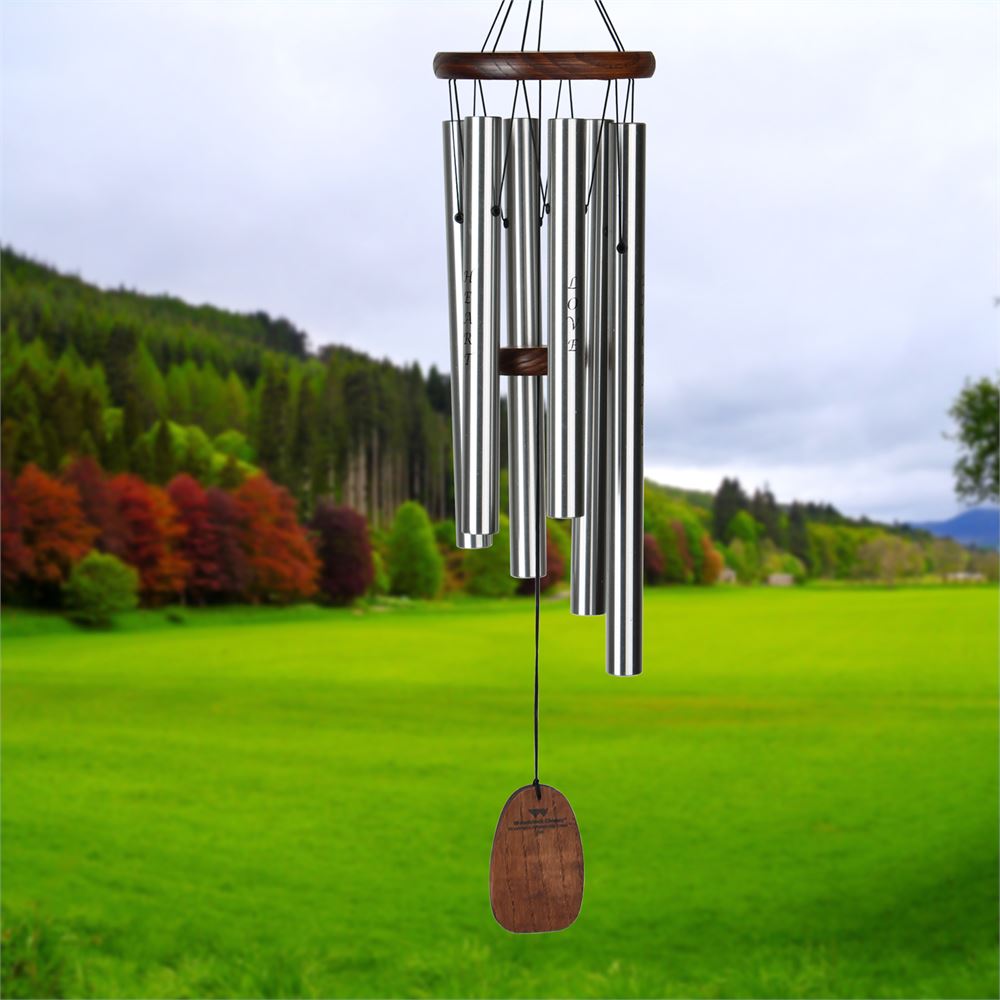 Affirmation Love 25 Inch Wind Chime with Engravable Sail