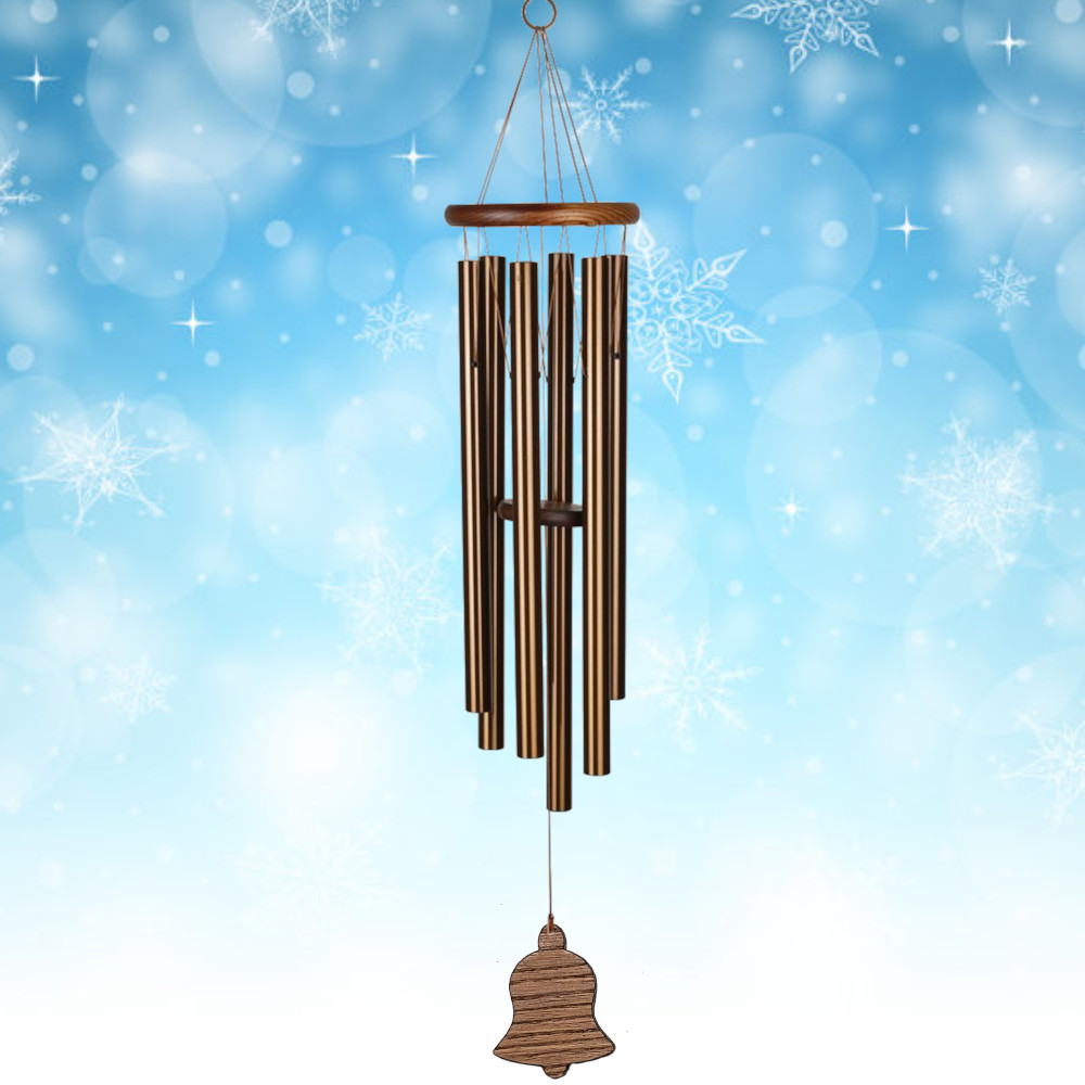 Amazing Grace 40 Inch Wind Chime - Engravable Holiday Bell Sail - Bronze