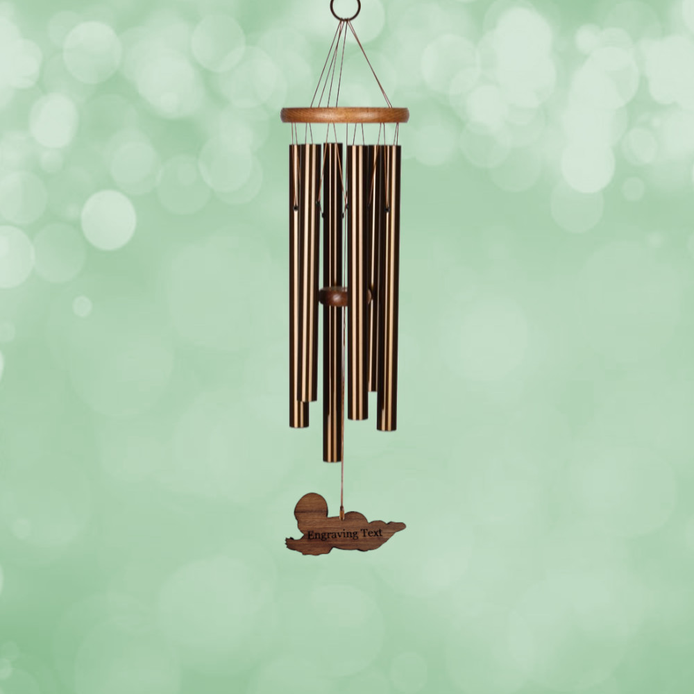 Amazing Grace 25 Inch Wind Chime - Engravable Baby Sail - Bronze