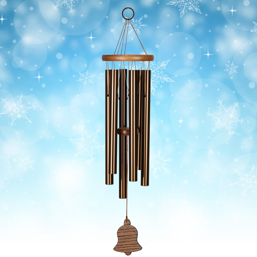 Amazing Grace 25 Inch Bronze Wind Chime - Engravable Holiday Bell Sail