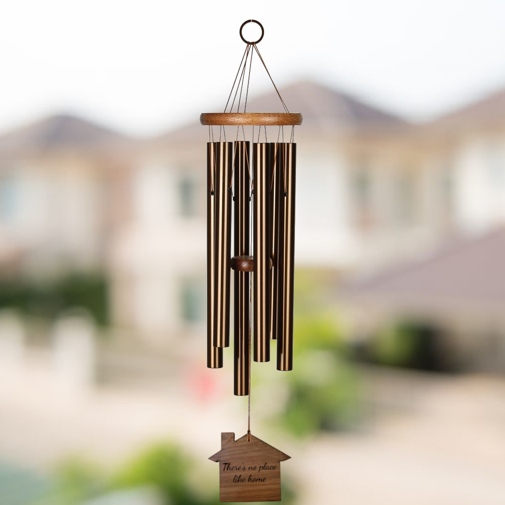 Amazing Grace 40 Inch Wind Chime - Engravable House Sail - Bronze