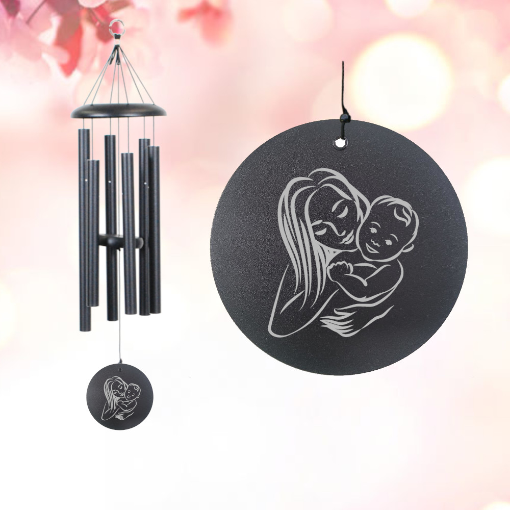 Corinthian Bells 27 Inch Black Wind Chime - Scale Of C - Mom and Toddler