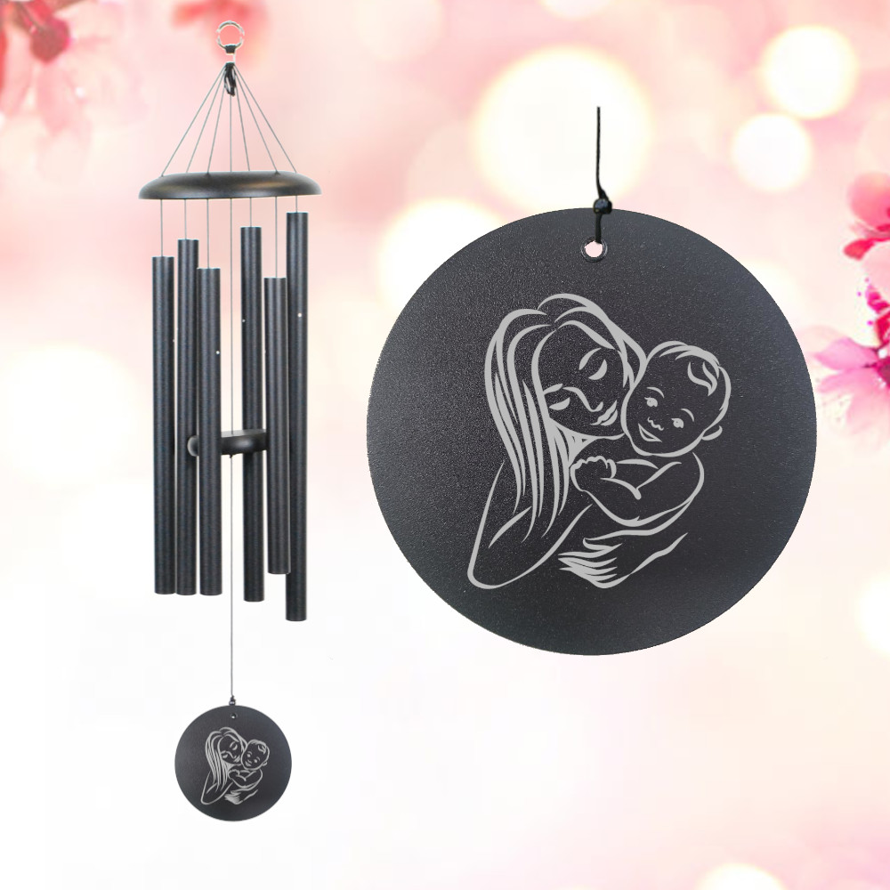 Corinthian Bells 36 Inch Black Wind Chime - Scale Of E - Mom and Toddler
