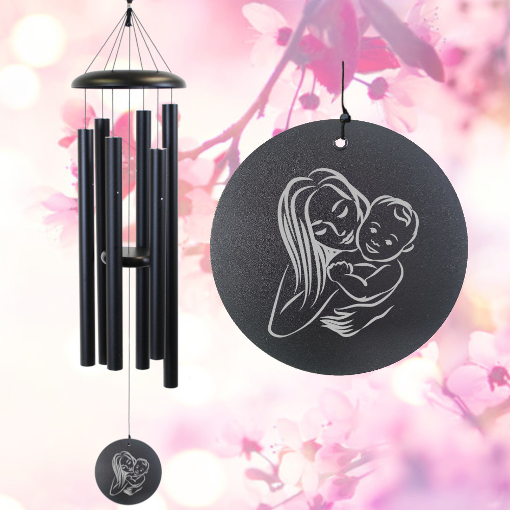 Corinthian Bells 44 Inch Black Wind Chime - Scale Of C - Mom and Toddler