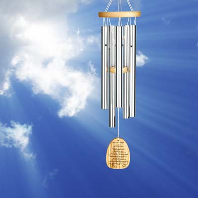 Woodstock Reflections The Lord's Prayer 22 Inch Wind Chime - Engravable Sail